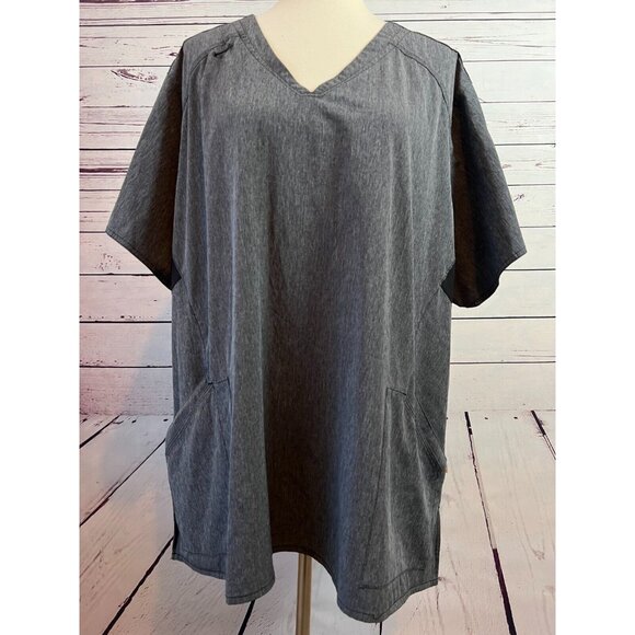Carhartt Force Scrub Top Plus Size 3X Womens 3XL Nursing Shirt C12106 Gray‎ - Picture 4 of 12